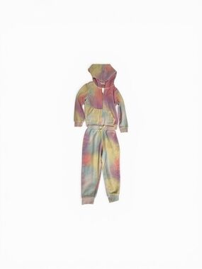 Juicy Couture Pastel Rainbow Tie-Dye Hoodie & Jogger Set